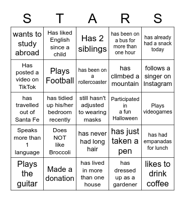 FIND SOMEONE WHO ..... Bingo Card