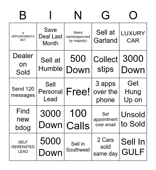 BINGO 3/8-3/14 Bingo Card