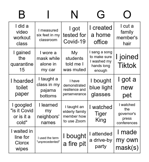 Wizard Strong BINGO Card