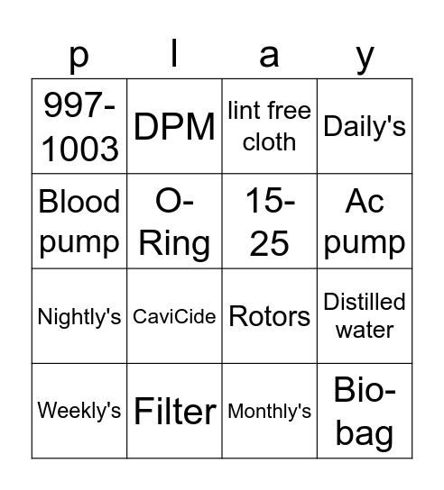 Immunotek Bingo Card