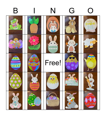 Easter Bingo Scavenger Hunt Bingo Card