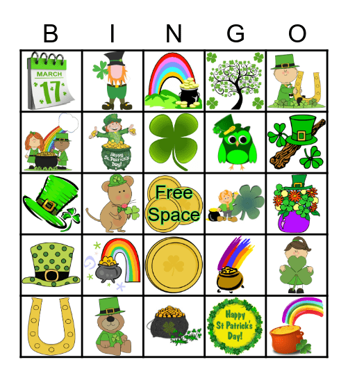 St. Patrick's BINGO Card