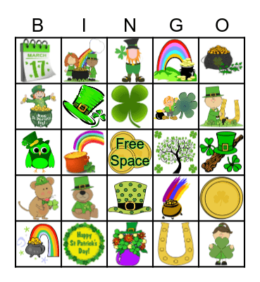 St. Patrick's BINGO Card
