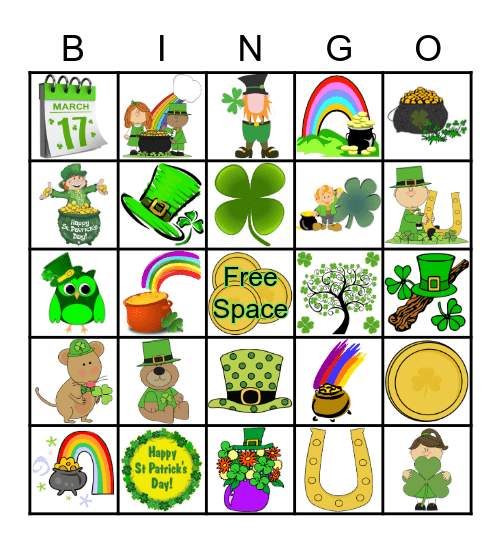St. Patrick's BINGO Card