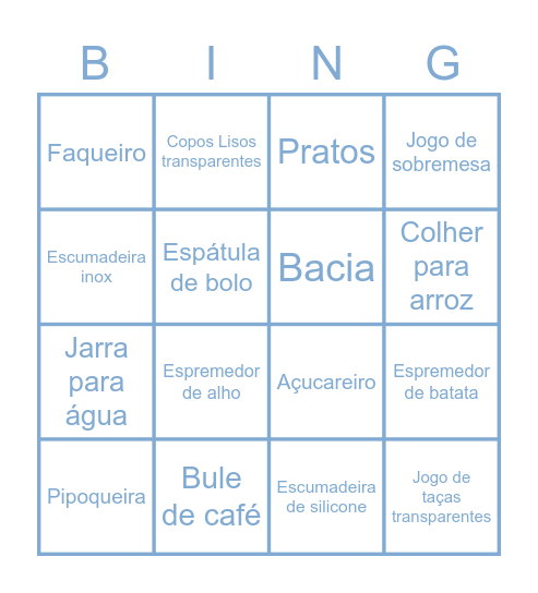Chá - Lu & Artur Bingo Card