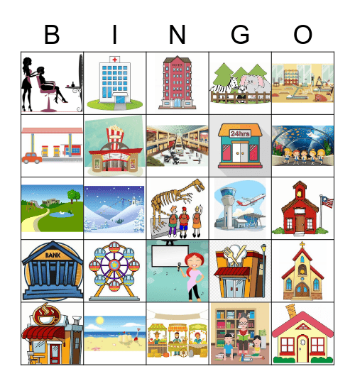 Locations Bingo Card