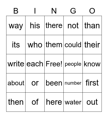 March 8 Bingo Card