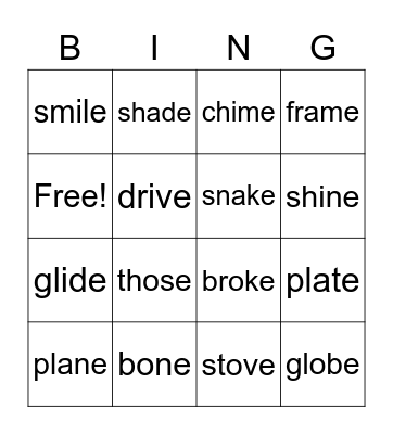 a/i/o BINGO Card