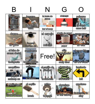loteria una rutina diferente Bingo Card