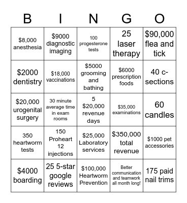 April 2021 Bingo Card