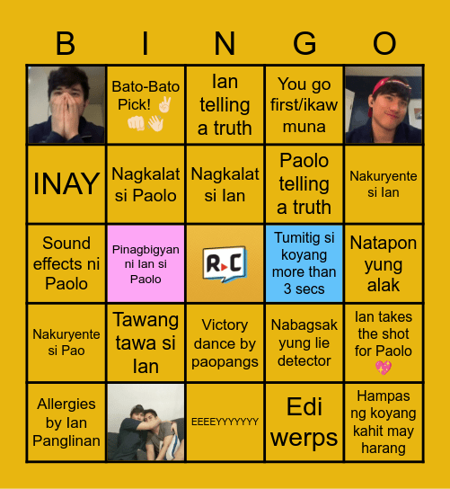 PangPangxRecCreate Bingo Card