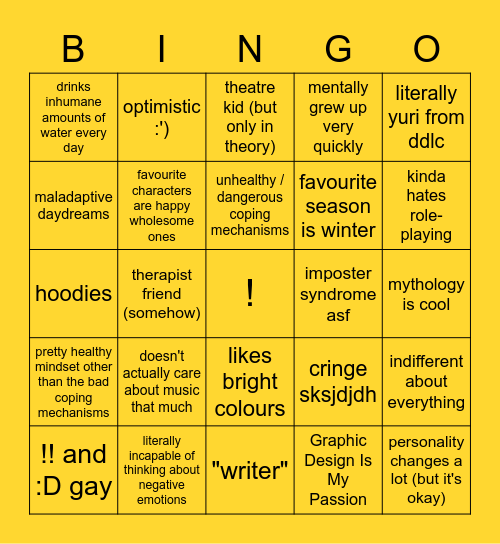 vans Bingo Card