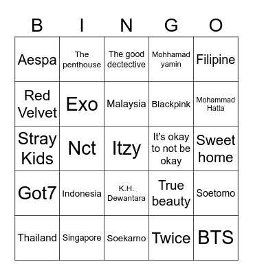 starlaa Bingo Card