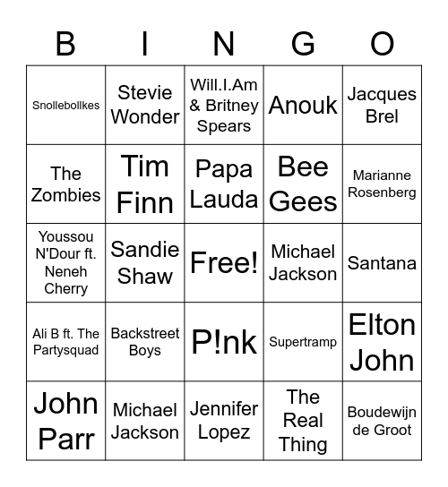 HvA - Swingo Bingo Card