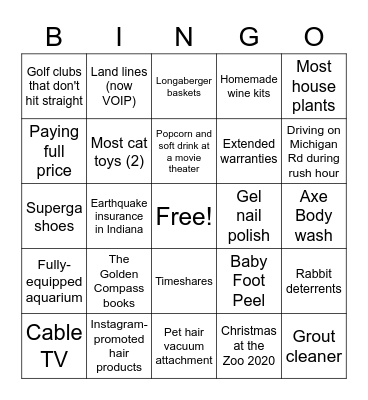 Totally Not Worth It Bingo Card