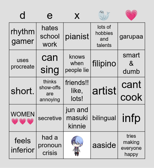 dex Bingo Card