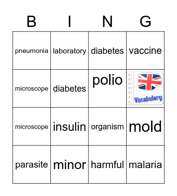 6 Unit 7 Bingo Card