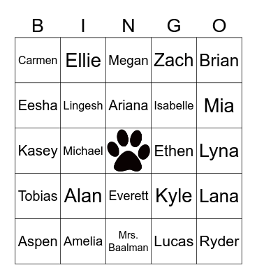 FIRST GRADE FUN Bingo Card