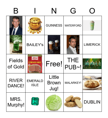 52 BINGO -- HAPPY ST. PATRICKS DAY! Bingo Card