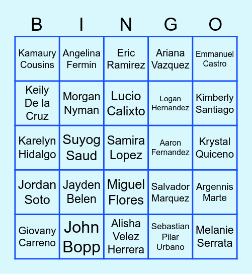 IU Bingo Card