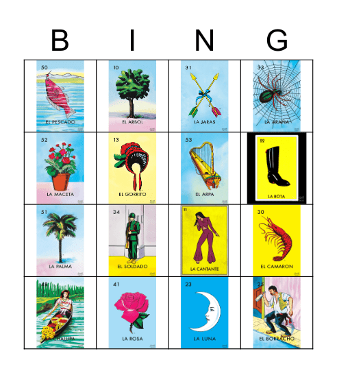 LOTERIA Bingo Card