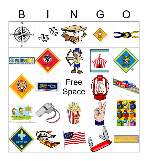 Cub Scout Bingo Card