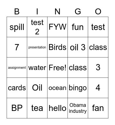 Bingo Card