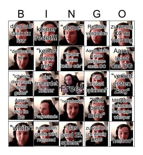 Aaron RBG Bingo Card