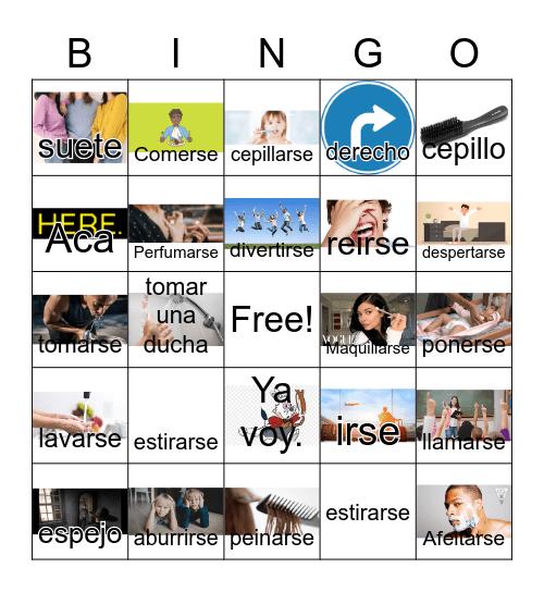 Spanish Bingo Card Bingo Card