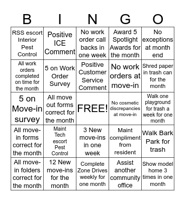 B owdenTerrace Bingo Card