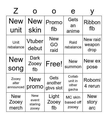 Best girl bingo Card