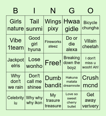 Manalama_ Bingo Card