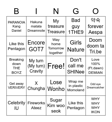 @OT7_foreverbts_ Bingo Card