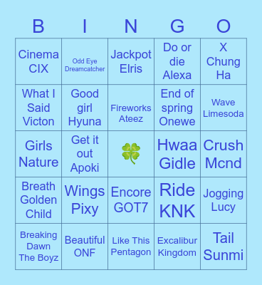 Witheexoo Bingo Card