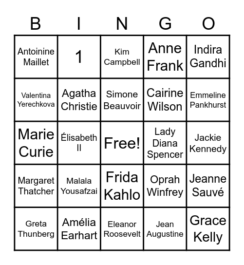 BIngo du feminisme Bingo Card
