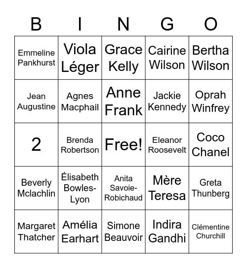 Bingo feminisme Bingo Card