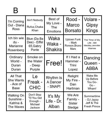 Volleybal Meiden Bingo Card