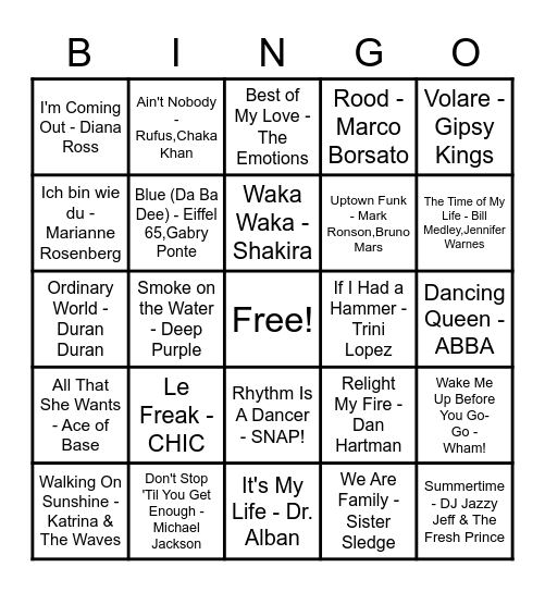 Volleybal Meiden Bingo Card