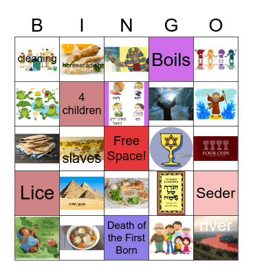 Pesach (Passover) Bingo Card