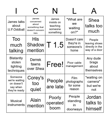 ICNLA Bingo Card