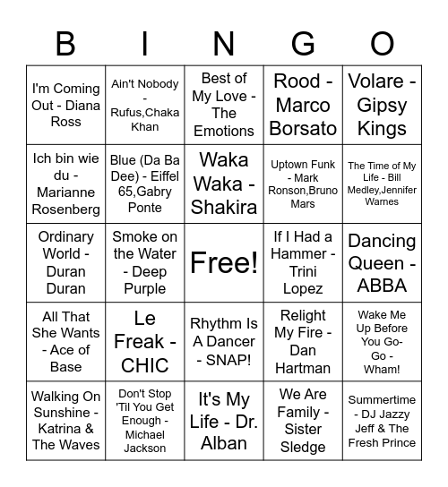 Volleybal Meiden Bingo Card