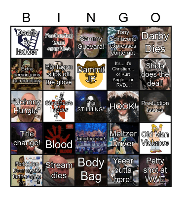 Unsanctioned AEW Revolution Bingo Card