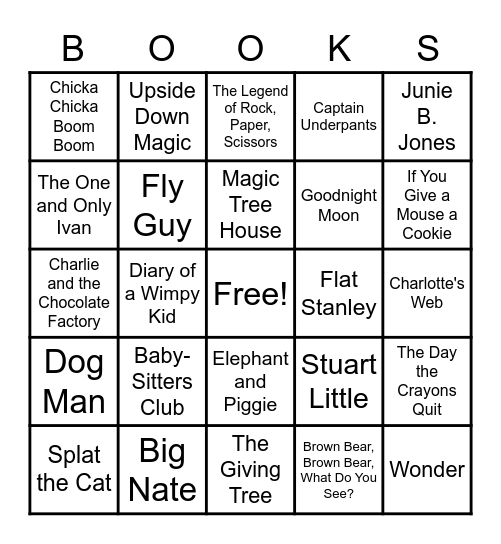 TTES Book Bingo Card