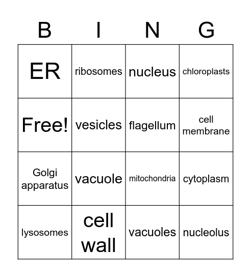 Cell Bingo Card