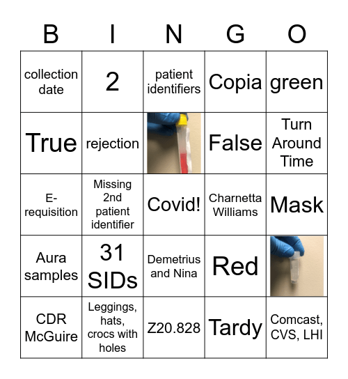 Registration Bingo Card