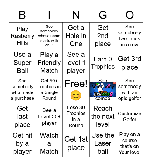 GOLF BLITZ BINGO! Bingo Card