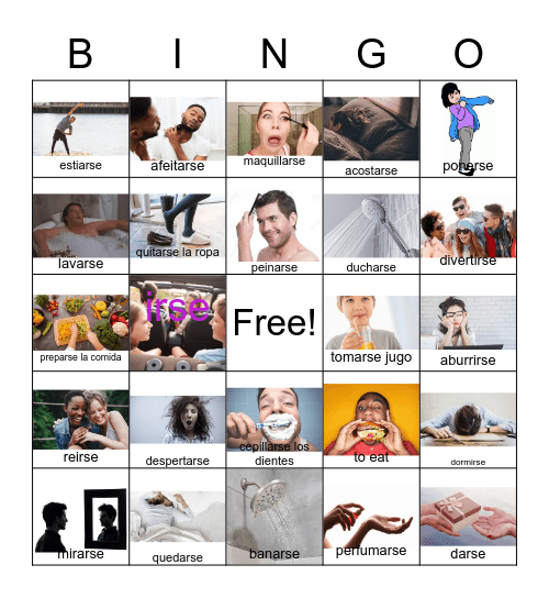 La rutina diara Bingo Card