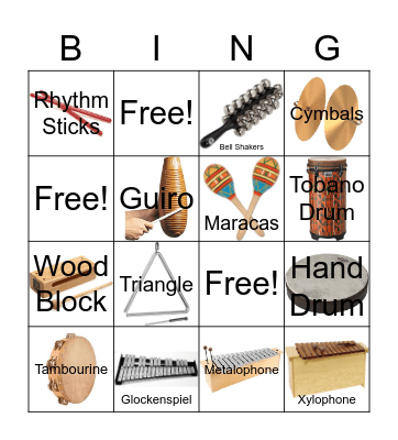 Timbre-Instruments Bingo Card