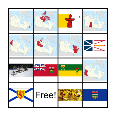 Le Canada Bingo Card