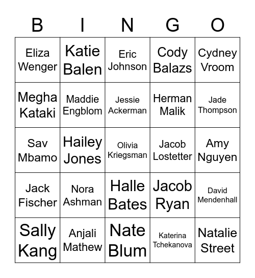 PC Bingo Card